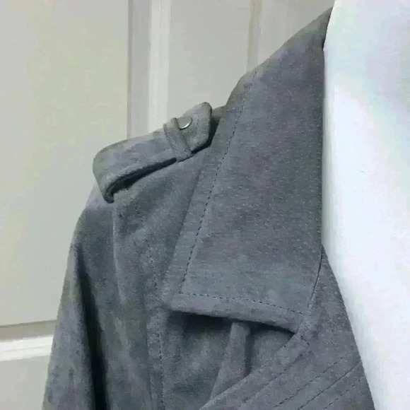 BLANKNYC Cloud Grey Suede Moto Jacket - Picture 11 of 15